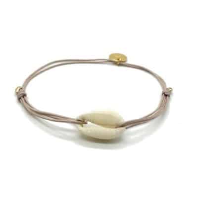 Munich Jewels Armband Isarsommer Light Taupe mit Kauri Muschel
