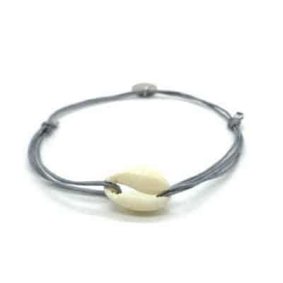 Munich Jewels Armband Men Isarsommer Grau mit Kauri Muschel